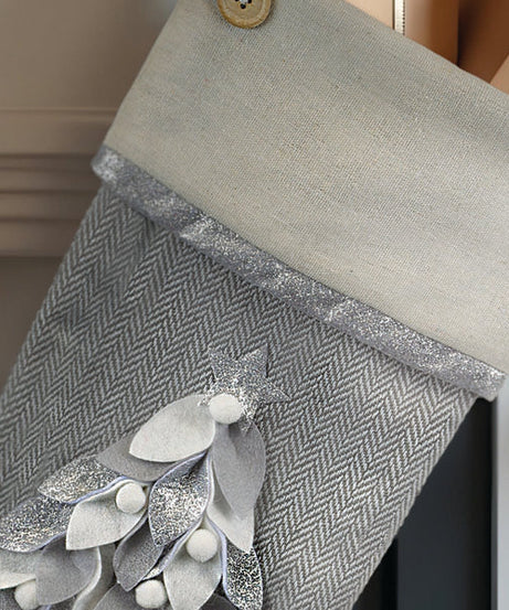 Elegant Stocking With Tree Motif