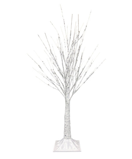 3' Lit Winter White Birch Tree