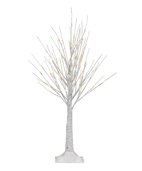 3' Lit Winter White Birch Tree