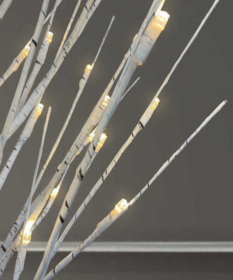 3' Lit Winter White Birch Tree