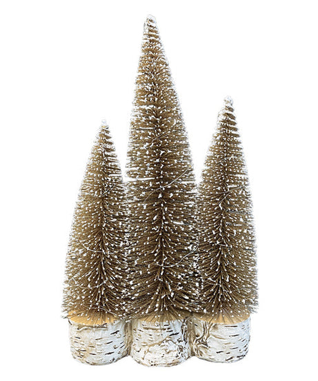 Lit Gold Tree Trio