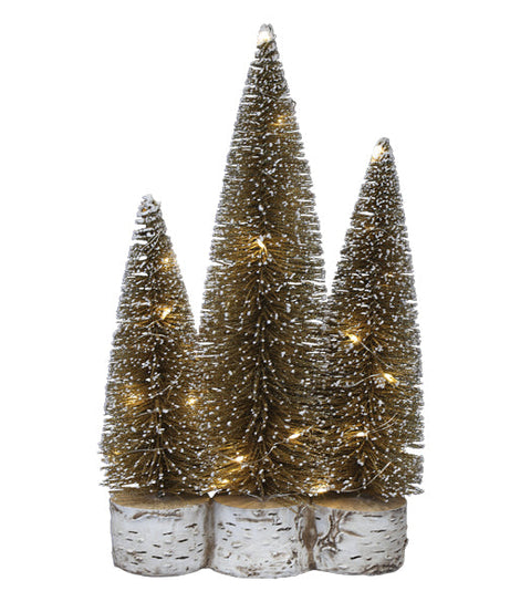 Lit Gold Tree Trio