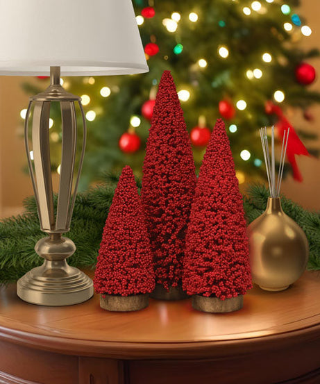 Holiday Berry 3 Tree Set