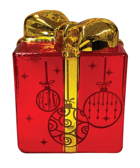 Lit Ornamental Glass Gift Box