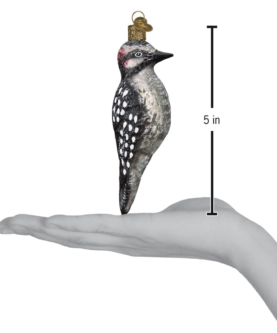Vintage Hairy Woodpecker Ornament