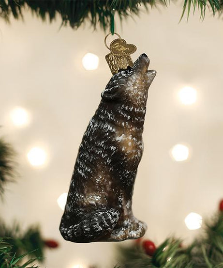 Vintage Howling Wolf Ornament