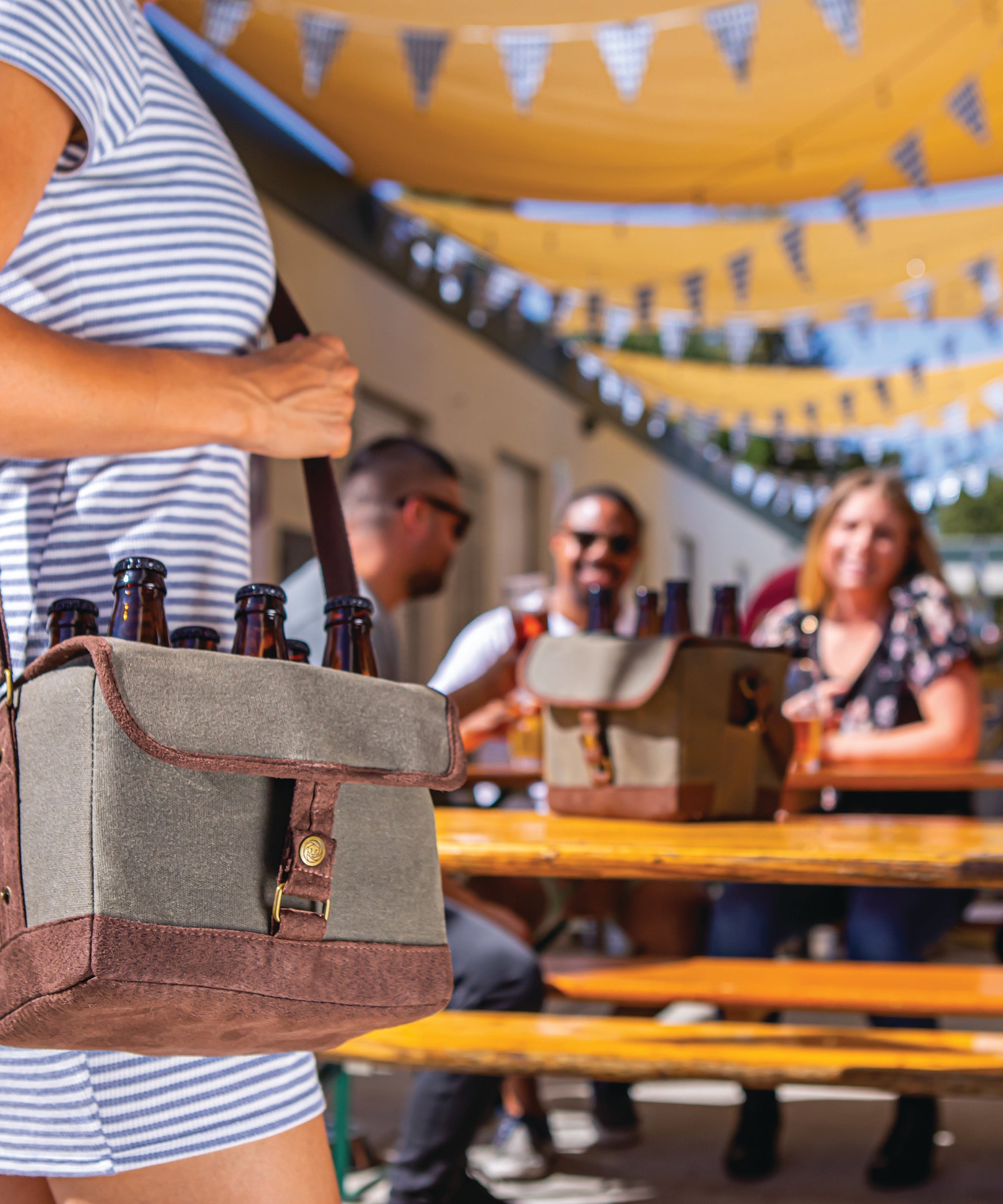 Beer Caddy Cooler Tote with Opener