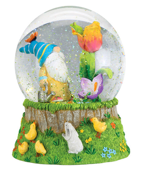 Spring Garden Gnome Snow Globe - Grazingbelles