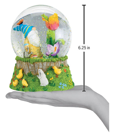 Spring Garden Gnome Snow Globe - Grazingbelles