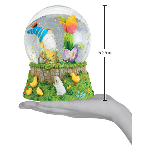 Spring Garden Gnome Snow Globe - Grazingbelles