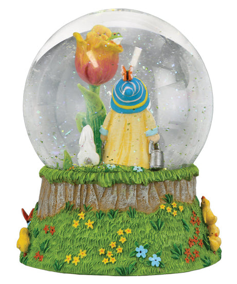 Spring Garden Gnome Snow Globe - Grazingbelles