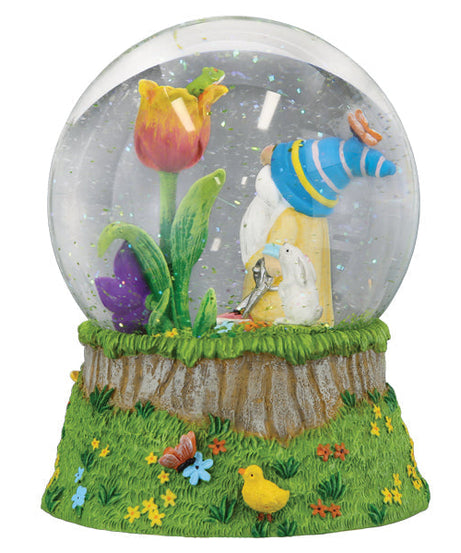 Spring Garden Gnome Snow Globe - Grazingbelles