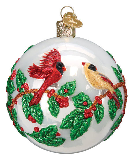 Hollyberry Birds Round Ornament - Grazingbelles