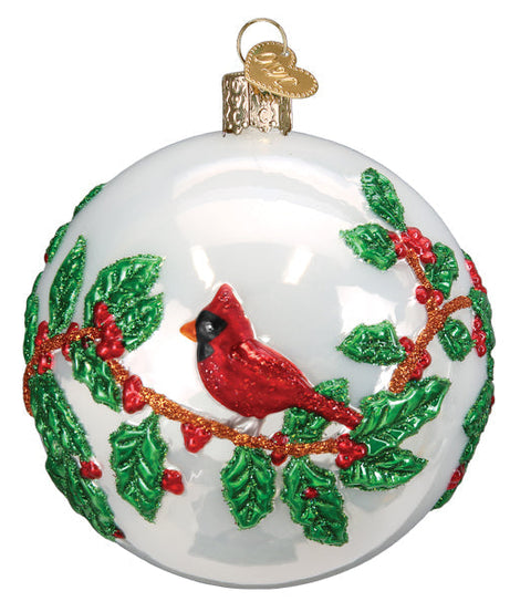 Hollyberry Birds Round Ornament - Grazingbelles