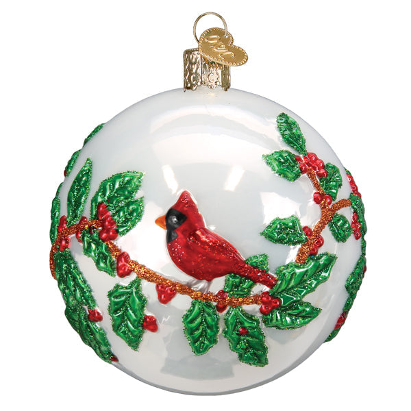 Hollyberry Birds Round Ornament - Grazingbelles