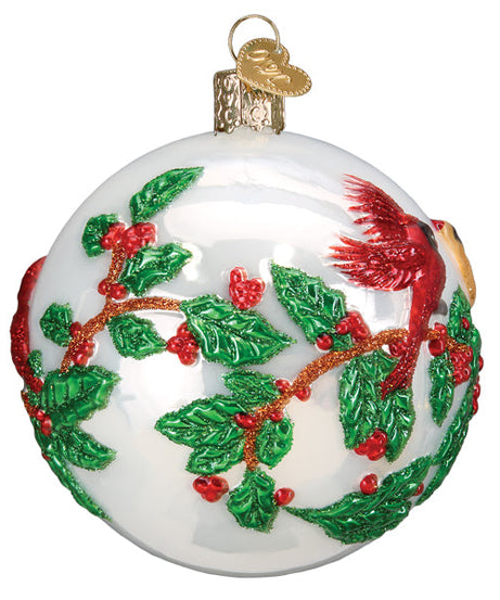 Hollyberry Birds Round Ornament - Grazingbelles