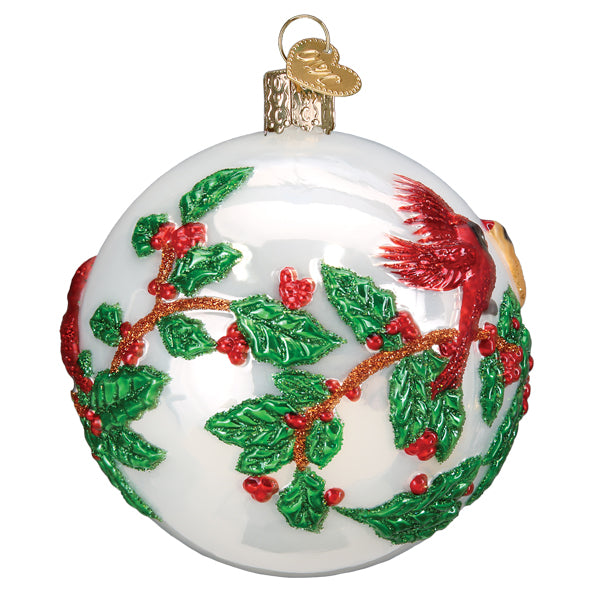 Hollyberry Birds Round Ornament - Grazingbelles