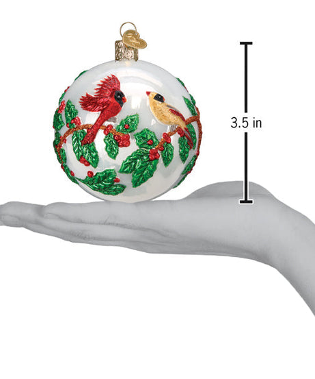 Hollyberry Birds Round Ornament - Grazingbelles