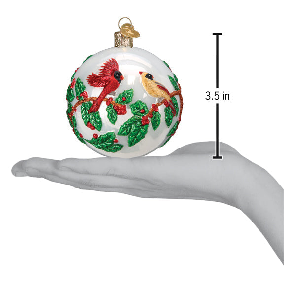 Hollyberry Birds Round Ornament - Grazingbelles