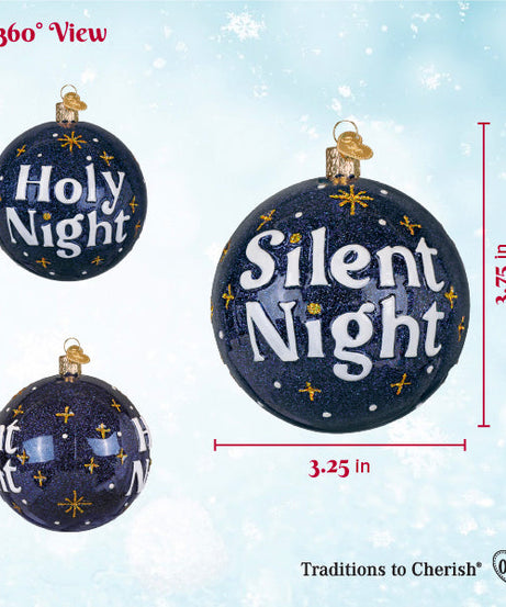 Silent Night Round Ornament