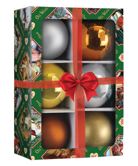 Metallics Balls - 3.5" 6 Count Ornament