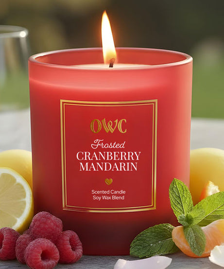 Frosted Cranberry Mandarin Candle