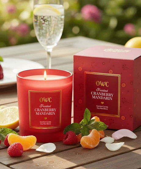 Frosted Cranberry Mandarin Candle
