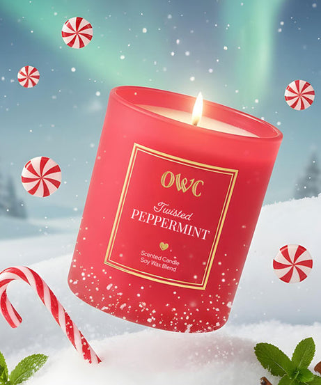 Twisted Peppermint Candle