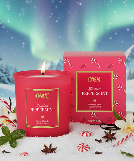 Twisted Peppermint Candle