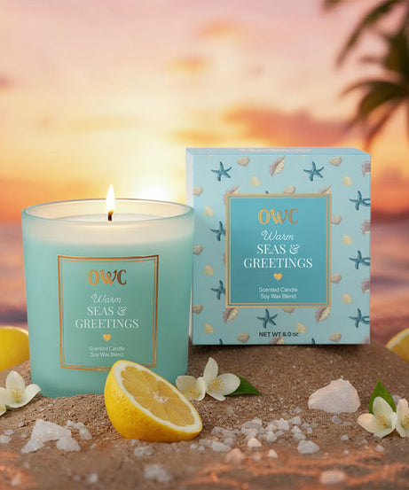 Warm Seas & Greetings Candle