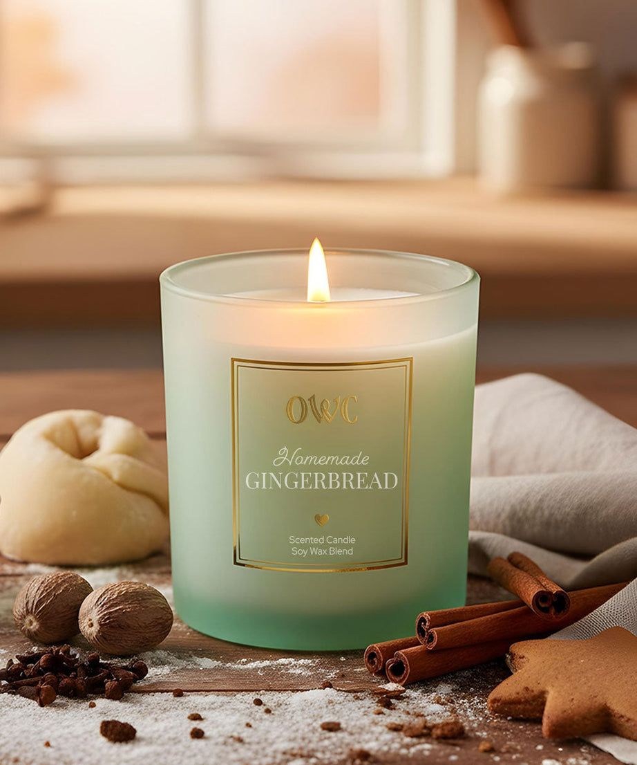 Homemade Gingerbread Candle