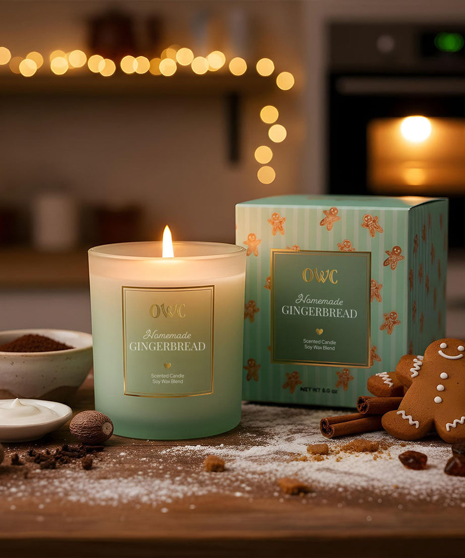 Homemade Gingerbread Candle