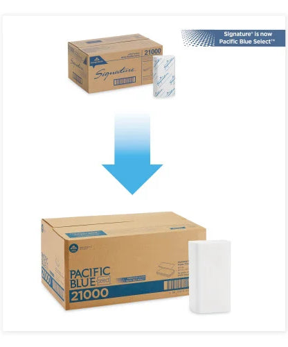 Pacific Blue® Select Multifold Paper Towels, 2-Ply, White, 2000 Towels (21000) - Grazingbelles