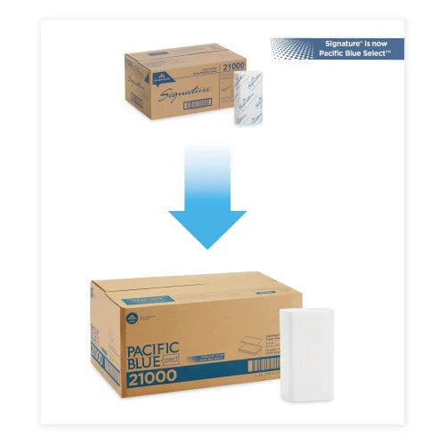 Pacific Blue® Select Multifold Paper Towels, 2-Ply, White, 2000 Towels (21000) - Grazingbelles