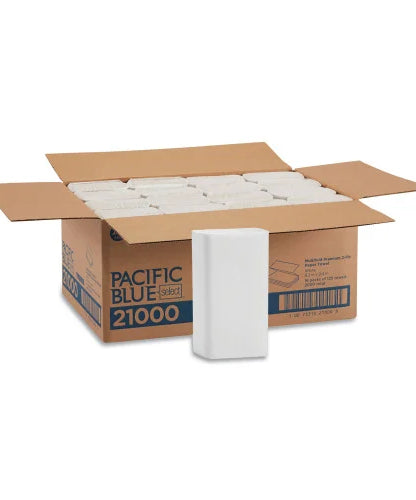 Pacific Blue® Select Multifold Paper Towels, 2-Ply, White, 2000 Towels (21000) - Grazingbelles