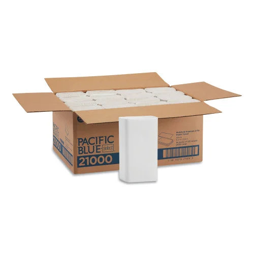 Pacific Blue® Select Multifold Paper Towels, 2-Ply, White, 2000 Towels (21000) - Grazingbelles