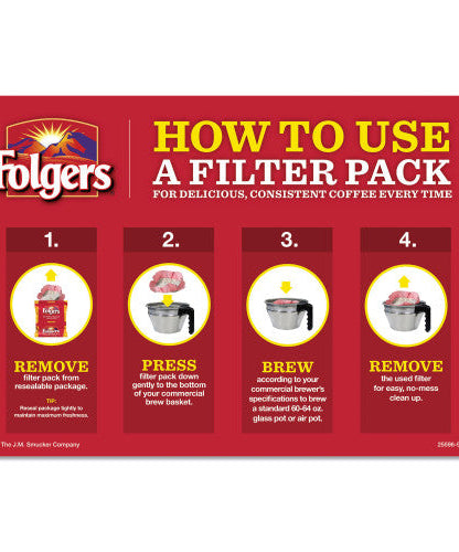 Folgers Coffee Filter Packs, Regular, 1.05 oz Filter Pack, 40/Carton (52320)