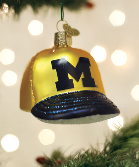 Michigan Baseball Cap Ornament
