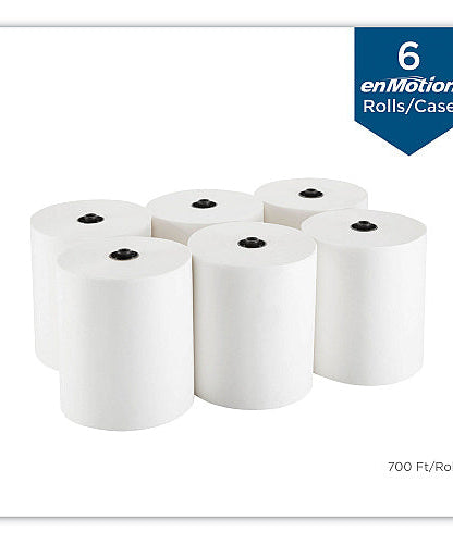 Pacific Blue® Hardwound Towel Paper, White, 700-ft., 6 Rolls (89430) - Grazingbelles