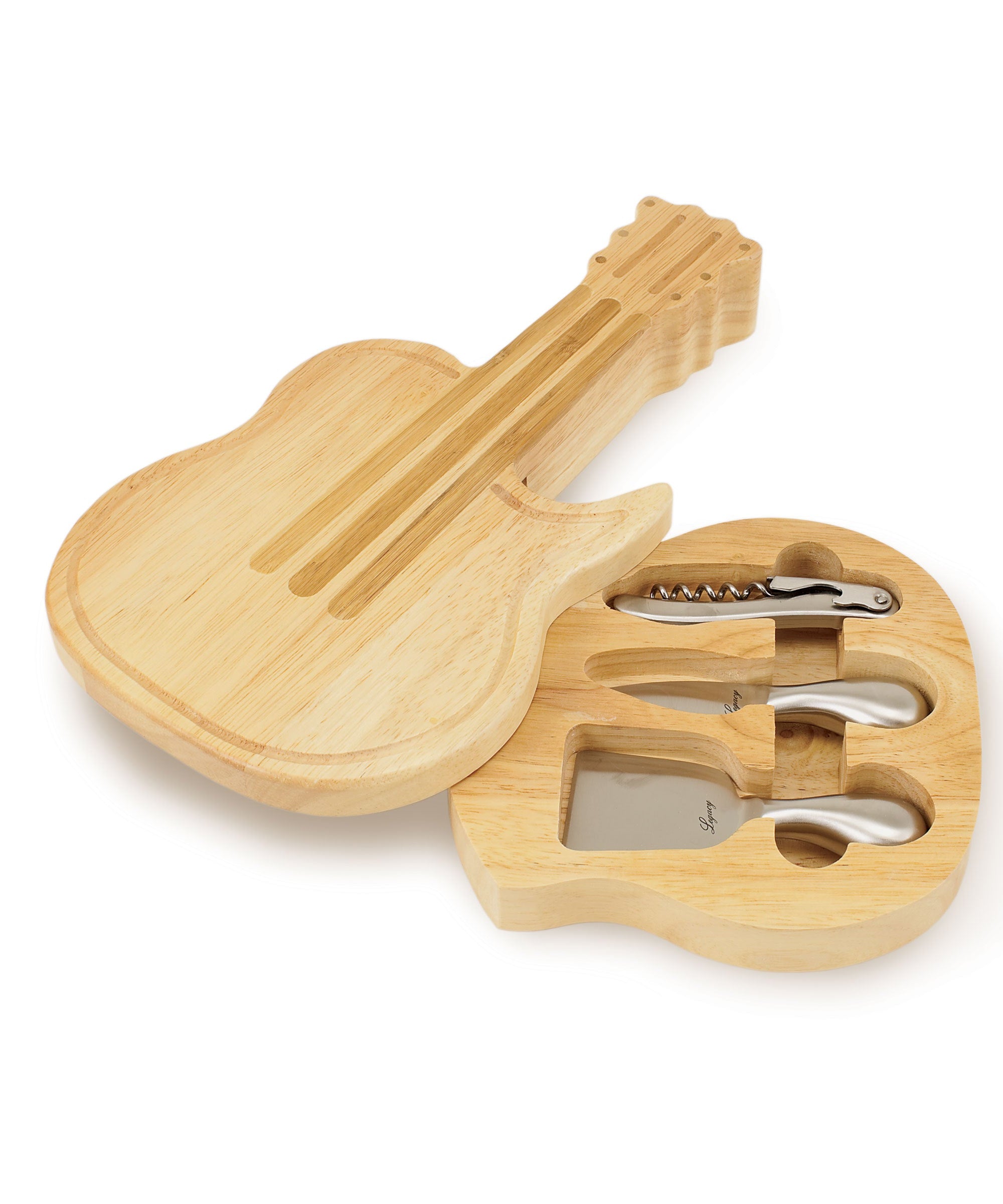 Guitar Cheese Cutting Board & Tools Set