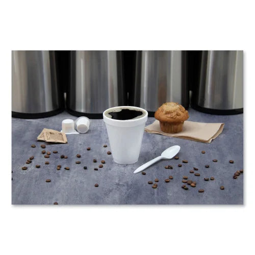 Dart Foam Drink Cups, 12 oz, Squat, White, 1,000/Carton (12J16) - Grazingbelles