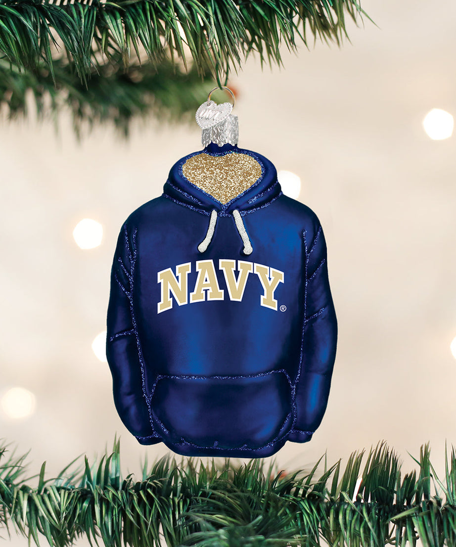Navy Hoodie Ornament
