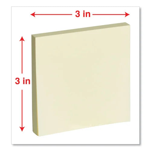 Universal Self-Stick Note Pads, 3" x 3", Assorted Pastel Colors, 100 Sheets/Pad, 12 Pads/Pack (UNV35669) - Grazingbelles