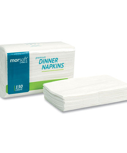 Morcon Paper Morsoft Dinner Napkins, 2-Ply, 14.5 x 16.5, White, 3,000/Carton (3466) - Grazingbelles
