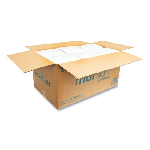 Morcon Paper Morsoft Dinner Napkins, 1-Ply, 16 x 16, White, 250/Pack, 12 Packs/Carton (1717) - Grazingbelles
