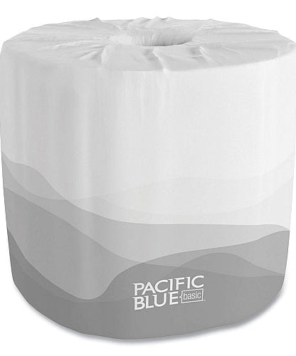 Georgia Pacific Professional Pacific Blue Basic Bathroom Tissue, Septic Safe, 2-Ply, White, 550 Sheets/Roll, 80 Rolls/Carton (1988001)