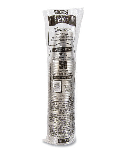 SOLO Ultra Clear PET Cups, 16 oz, Squat, 50/Bag, 20 Bags/Carton (TP16DCT) - Grazingbelles