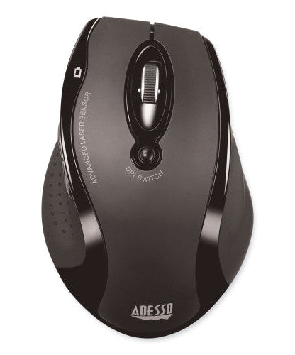 Adesso WKB1500GB Wireless Ergonomic Keyboard and Mouse, 2.4 GHz Frequency/30 ft Wireless Range, Black