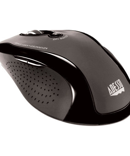 Adesso WKB1500GB Wireless Ergonomic Keyboard and Mouse, 2.4 GHz Frequency/30 ft Wireless Range, Black
