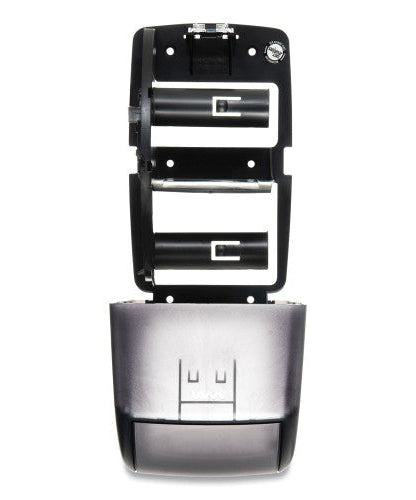 San Jamar Duett Standard Bath Tissue Dispenser, 2 Roll, 7.5 x 7 x 12.75, Black Pearl (R3500TBK)